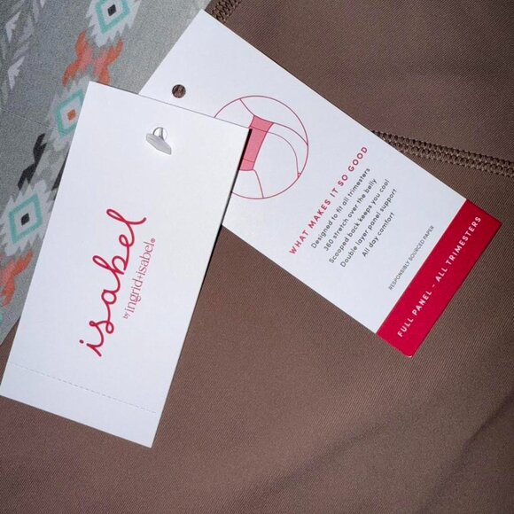 Tan Seamless NWT Isabelle Maternity Biker Shorts. Size Large - Picture 4 of 4